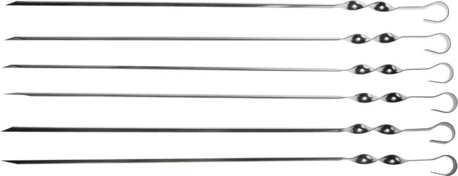 GRINDA Barbecue, 450 мм, 6 шт, набор угловых шампуров (427755)