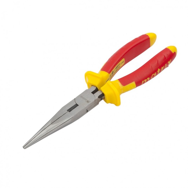 Длинногубцы прямые Insulated, 200 мм, двухкомпонентные рукоятки Matrix Professional Длинногубцы прямые Insulated, 200 мм, двухкомпонентные рукоятки Matrix Professional