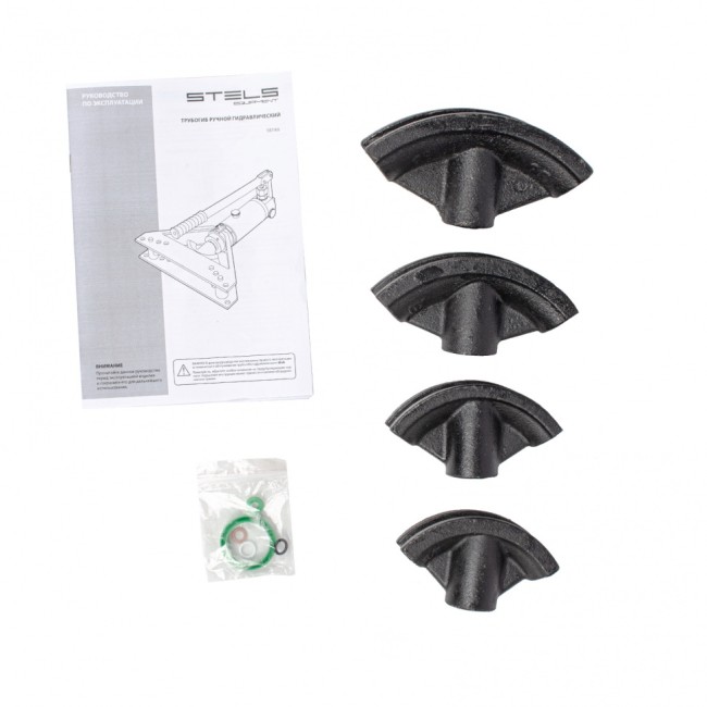 Трубогиб гидравлический горизонтальный, 6т, башмаки 1/2"-1", в металлическом кейсе STELS