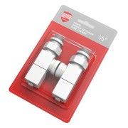 "Набор дизайн-вентилей Royal Thermo CUBE, осевой (белый) 1/2""" "Набор дизайн-вентилей Royal Thermo CUBE, осевой (белый) 1/2"""