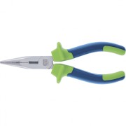 Длинногубцы прямые, 160 мм, двухкомпонентные рукоятки Сибртех