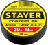 STAYER PROTECT-20, 19 мм х 20 м, 5 000 В, черная, изолента ПВХ, Professional (12292-D)