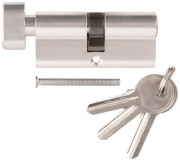 Цилиндровый механизм "Фабрика замков" 70 мм, ключ-завертка, хром Цилиндровый механизм "Фабрика замков" 70 мм, ключ-завертка, хром
