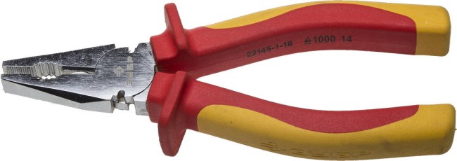 ЗУБР Профиэлектрик, 160 мм, диэлектрические комбинированные плоскогубцы, Профессионал (22145-1-16) ЗУБР Профиэлектрик, 160 мм, диэлектрические комбинированные плоскогубцы, Профессионал (22145-1-16)