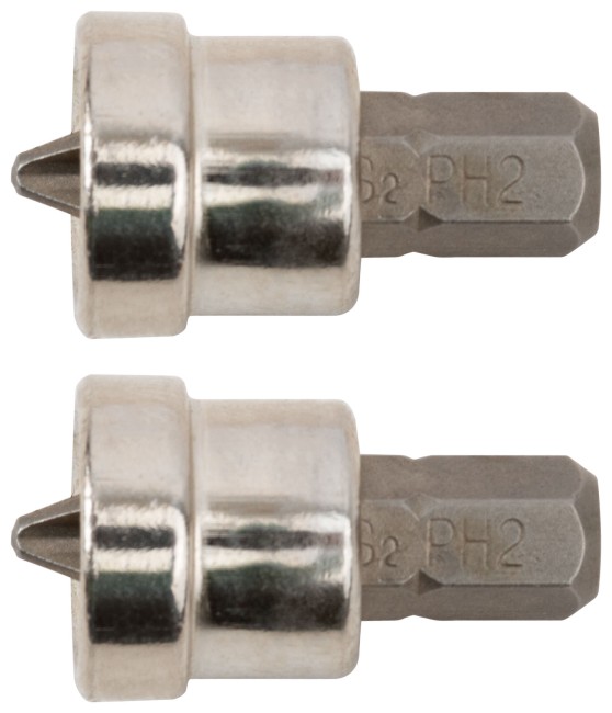 Насадки д/быстрого завинч.самор.по гипр., набор 2 шт., сталь S2 Профи, РН2 х 25 мм