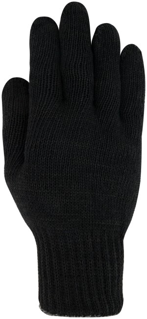 Перчатки вязаные утепленные, полушерстяные, двойной вязки (3 нити)