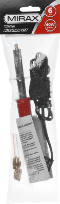 MIRAX 450°C, 220 В, 40 Вт, 6 насадок, прибор для выжигания (55430-H6)