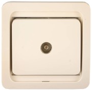 СВЕТОЗАР Гамма, телевизионная, одинарная, цвет бежевый, электрическая розетка (SV-54115-B) СВЕТОЗАР Гамма, телевизионная, одинарная, цвет бежевый, электрическая розетка (SV-54115-B)