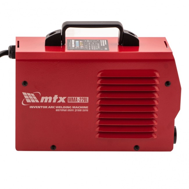 Аппарат инверторный дуговой сварки MMA-220L, 220 А, ПВ60%, диаметр электрода 1.6-5.0 мм MTX Аппарат инверторный дуговой сварки MMA-220L, 220 А, ПВ60%, диаметр электрода 1.6-5.0 мм MTX