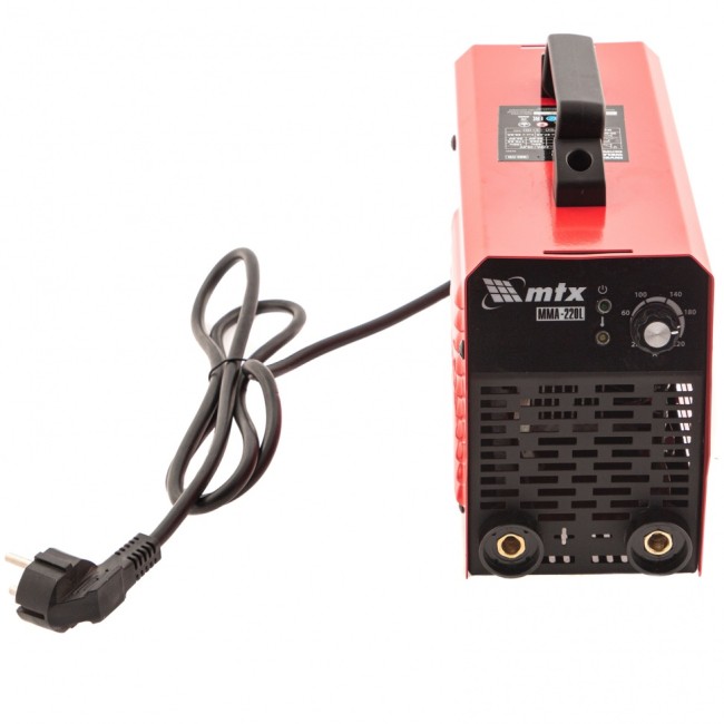 Аппарат инверторный дуговой сварки MMA-220L, 220 А, ПВ60%, диаметр электрода 1.6-5.0 мм MTX Аппарат инверторный дуговой сварки MMA-220L, 220 А, ПВ60%, диаметр электрода 1.6-5.0 мм MTX
