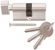 Цилиндровый механизм "Фабрика замков" 60 мм, ключ-завертка, хром Цилиндровый механизм "Фабрика замков" 60 мм, ключ-завертка, хром