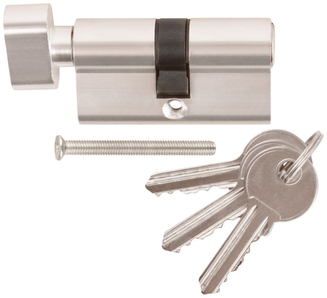 Цилиндровый механизм "Фабрика замков" 60 мм, ключ-завертка, хром Цилиндровый механизм "Фабрика замков" 60 мм, ключ-завертка, хром