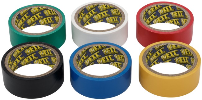 Изоленты ПВХ 19 мм х 0,13 мм х 3 м (6 шт., цветные)