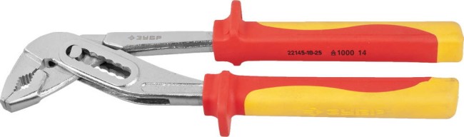 ЗУБР Титан-Электро, 250 мм, диэлектрические переставные клещи, Профессионал (22145-10-25)