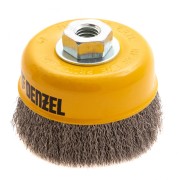Щетка для УШМ, 100 мм, "Чашка", витая нержавеющая проволока 0.3 мм, М14 Denzel Щетка для УШМ, 100 мм, "Чашка", витая нержавеющая проволока 0.3 мм, М14 Denzel