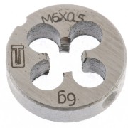 Плашка М6 х 0.5 мм Сибртех Плашка М6 х 0.5 мм Сибртех