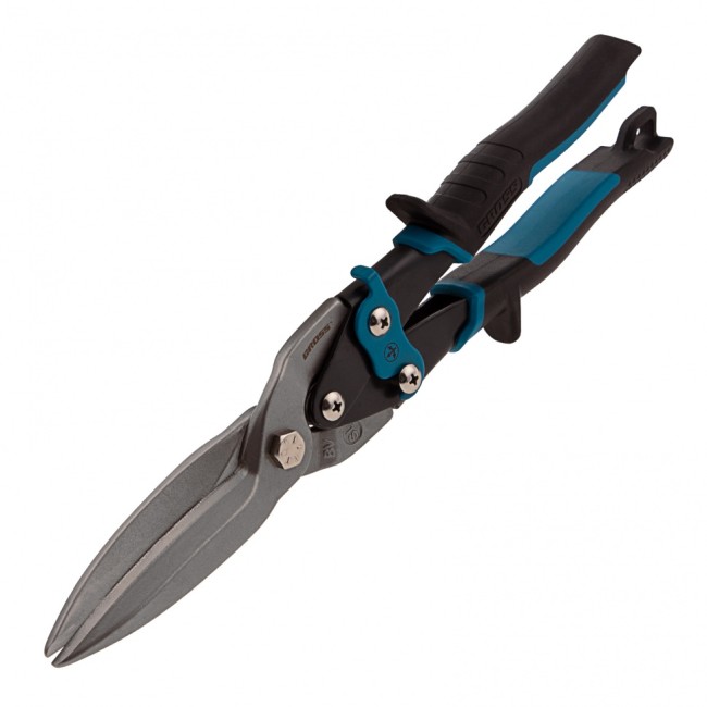 Ножницы по металлу "Piranha", 270 мм, прямой проходной рез, сталь СrMo, двухкомпонентные рукоятки Gross Ножницы по металлу "Piranha", 270 мм, прямой проходной рез, сталь СrMo, двухкомпонентные рукоятки Gross