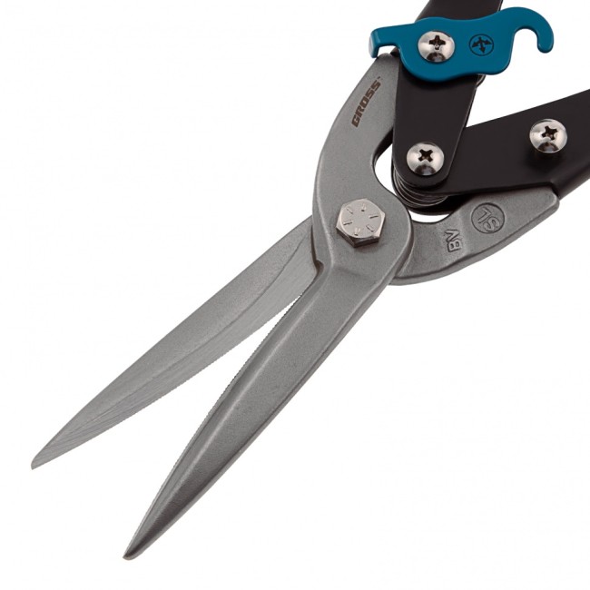 Ножницы по металлу "Piranha", 270 мм, прямой проходной рез, сталь СrMo, двухкомпонентные рукоятки Gross Ножницы по металлу "Piranha", 270 мм, прямой проходной рез, сталь СrMo, двухкомпонентные рукоятки Gross