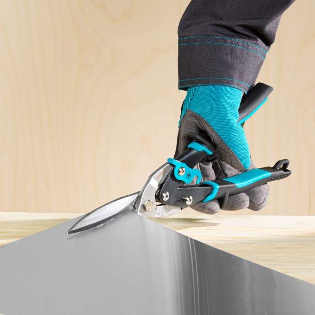 Ножницы по металлу "Piranha", 270 мм, прямой проходной рез, сталь СrMo, двухкомпонентные рукоятки Gross Ножницы по металлу "Piranha", 270 мм, прямой проходной рез, сталь СrMo, двухкомпонентные рукоятки Gross