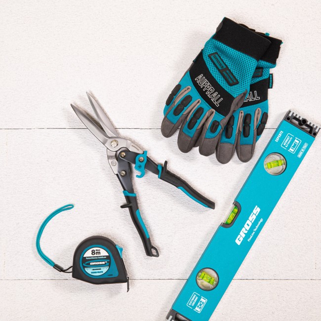 Ножницы по металлу "Piranha", 270 мм, прямой проходной рез, сталь СrMo, двухкомпонентные рукоятки Gross Ножницы по металлу "Piranha", 270 мм, прямой проходной рез, сталь СrMo, двухкомпонентные рукоятки Gross