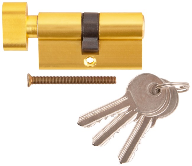 Цилиндровый механизм "Фабрика замков" 60 мм, ключ-завертка, латунь Цилиндровый механизм "Фабрика замков" 60 мм, ключ-завертка, латунь