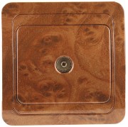 СВЕТОЗАР Гамма, телевизионная, цвет орех, электрическая розетка (SV-54115-N) СВЕТОЗАР Гамма, телевизионная, цвет орех, электрическая розетка (SV-54115-N)