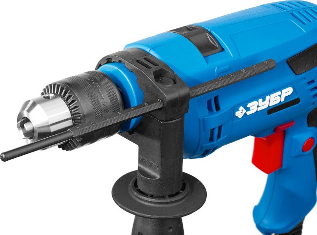 Дрель удар, ЗУБР Профессионал ЗДУ-680 ЭРМ2, патрон 13 мм, реверс, d: сталь-10 мм/бетон-13 мм/дерево-20 мм, 0-3000 об/мин, 0-48000 уд/мин, 680 Вт