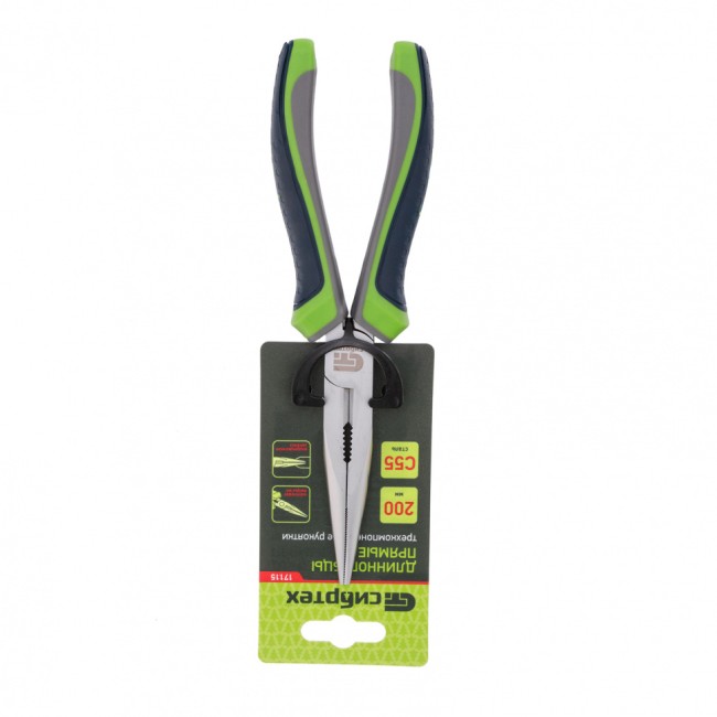 Длинногубцы прямые, 200 мм, трехкомпонентные рукоятки Сибртех Длинногубцы прямые, 200 мм, трехкомпонентные рукоятки Сибртех