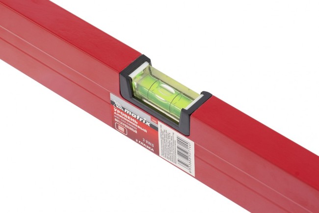 Уровень алюминиевый, 600 мм, фрезерованный, 3 глазка Matrix Уровень алюминиевый, 600 мм, фрезерованный, 3 глазка Matrix