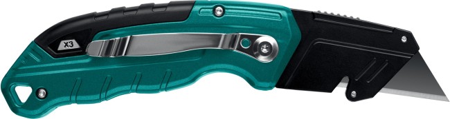 KRAFTOOL KOMPAKT-А24, универсальный складной нож с трапециевидным лезвием (09242)