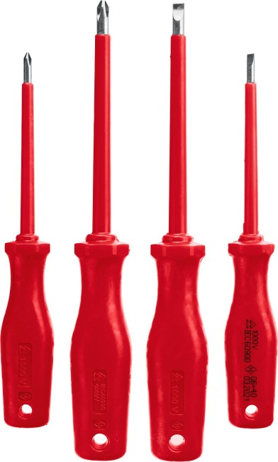 НИЗ 4 шт, набор диэлектрических отверток (57139315) НИЗ 4 шт, набор диэлектрических отверток (57139315)