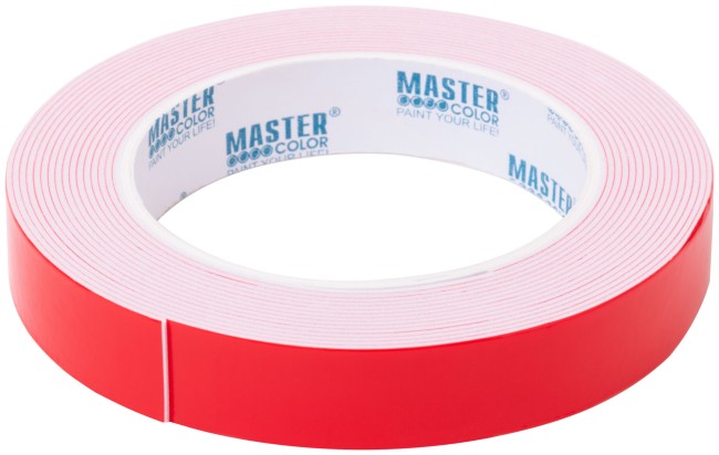 Лента клейкая двусторонняя ультра-сильная Master Color Ultra Power, 19 мм x 5 м, цвет белый