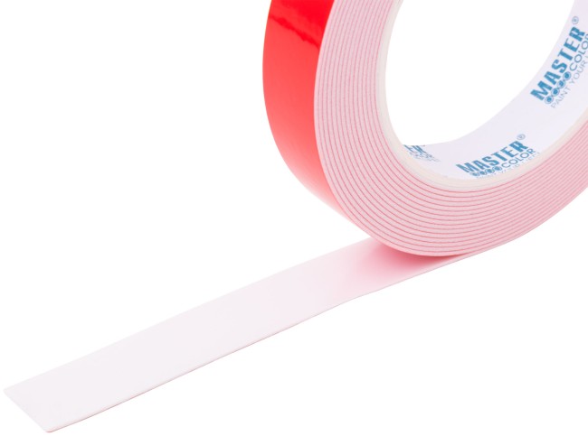 Лента клейкая двусторонняя ультра-сильная Master Color Ultra Power, 19 мм x 5 м, цвет белый