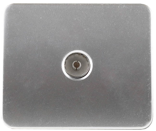 СВЕТОЗАР Гамма, телевизионная, без вставки и рамки, цвет светло-серый металлик, электрическая розетка (SV-54115-SM) СВЕТОЗАР Гамма, телевизионная, без вставки и рамки, цвет светло-серый металлик, электрическая розетка (SV-54115-SM)