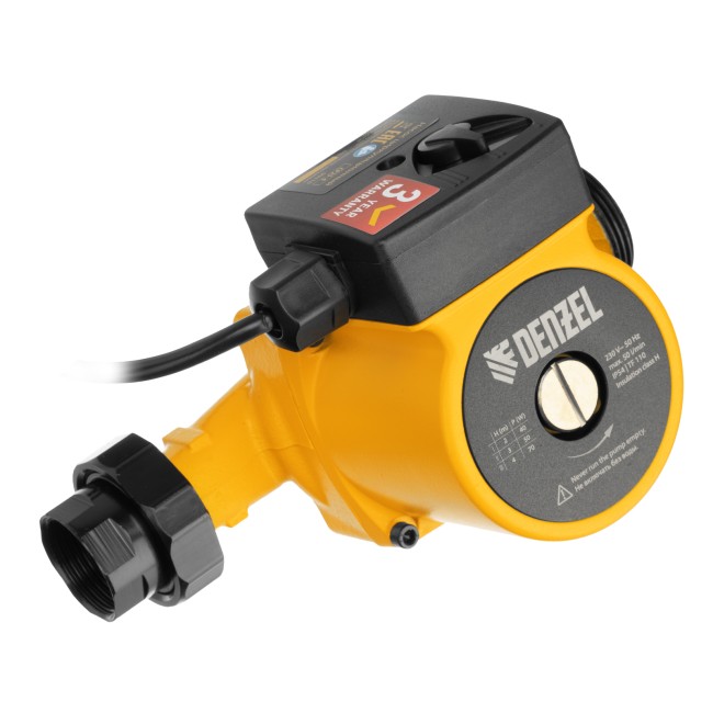 Циркуляционный насос CP25-4, напор 4 м, 50 л/мин, 1 м кабель, монт. длина 180 мм Denzel Циркуляционный насос CP25-4, напор 4 м, 50 л/мин, 1 м кабель, монт. длина 180 мм Denzel