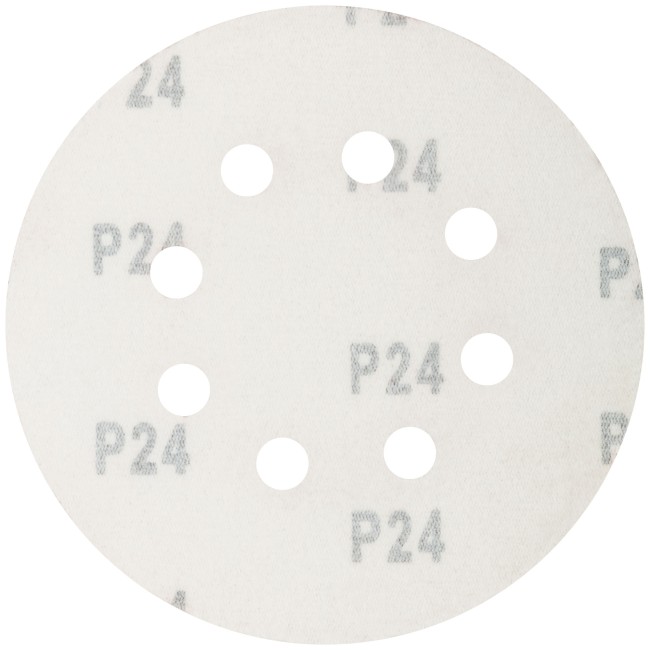 Круги абразивные шлифовальные перфорированные на ворсовой основе под "липучку" (Р24, 125 мм, 5шт.), CUTOP Profi Круги абразивные шлифовальные перфорированные на ворсовой основе под "липучку" (Р24, 125 мм, 5шт.), CUTOP Profi