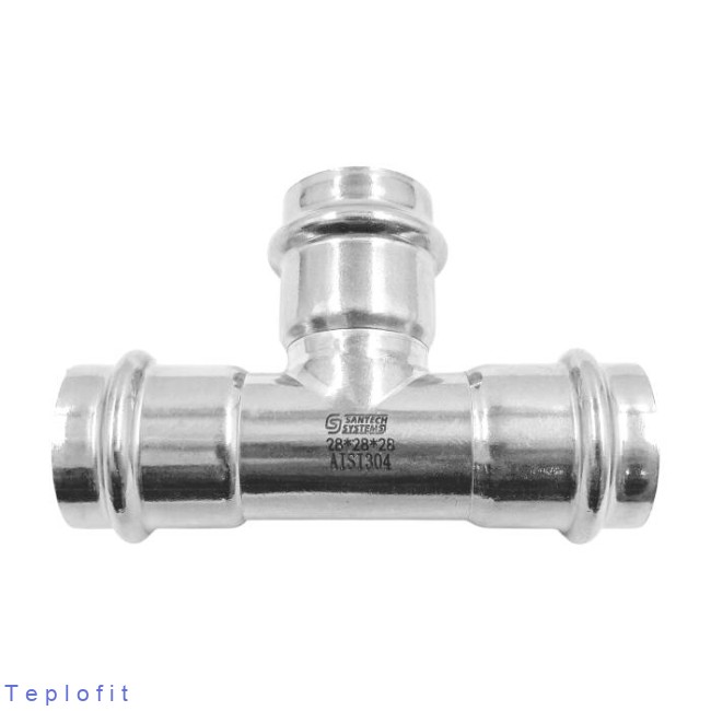 Тройник нерж AISI304 Дн28 пресс FS130 SantechSystems