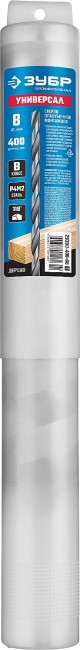 ЗУБР Универсал, d 8 x 400/85 мм, опалубочное универсальное сверло, Профессионал (29390-400-08)