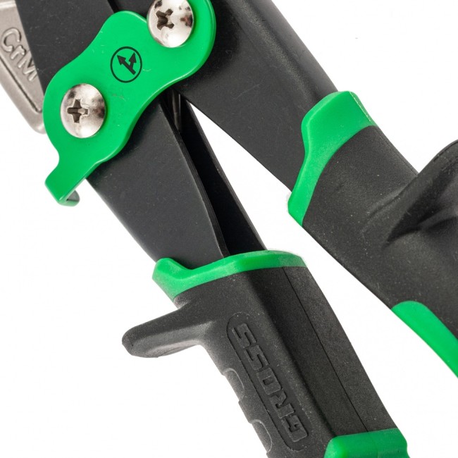 Ножницы по металлу "Piranha", 270 мм, прямой и правый проходной рез, сталь СrMo, двухкомпонентные рукоятки Gross