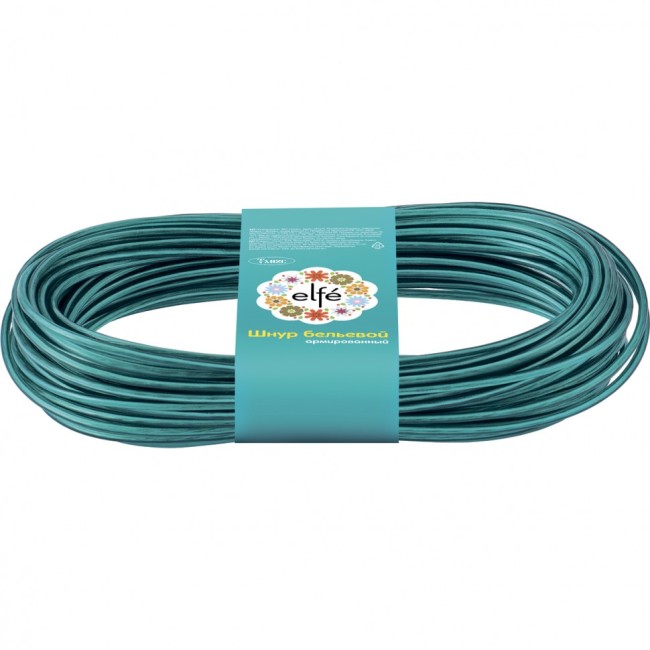 Шнур бельевой, армированный с полимерным покрытием, ШХА, особопрочный D 3 мм, L-10 м Elfe Шнур бельевой, армированный с полимерным покрытием, ШХА, особопрочный D 3 мм, L-10 м Elfe