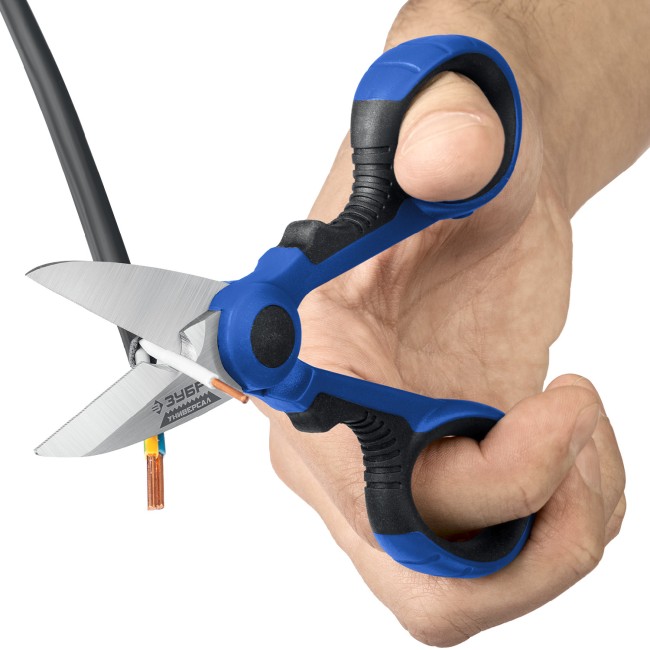 ЗУБР Универсал, 145 мм, ножницы электрика универсальные, Профессионал (23357)