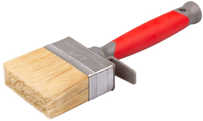 Макловица PRO, 70% ПБT/30% светлая натуральная щетина, нерж.обжим, 2-к ручка, 30 х 70 мм Макловица PRO, 70% ПБT/30% светлая натуральная щетина, нерж.обжим, 2-к ручка, 30 х 70 мм