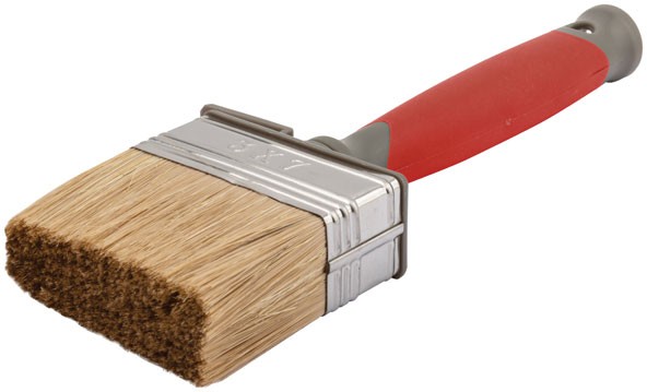 Макловица PRO, 70% ПБT/30% светлая натуральная щетина, нерж.обжим, 2-к ручка, 30 х 70 мм Макловица PRO, 70% ПБT/30% светлая натуральная щетина, нерж.обжим, 2-к ручка, 30 х 70 мм