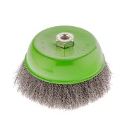 Щетка для УШМ, 150 мм, М14, "чашка", витая проволока 0.3 мм Сибртех Щетка для УШМ, 150 мм, М14, "чашка", витая проволока 0.3 мм Сибртех