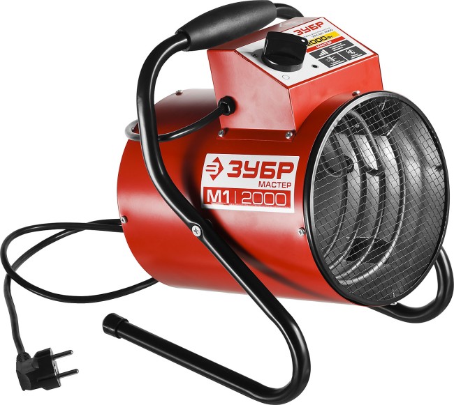 ЗУБР 2 кВт, электрическая тепловая пушка (ЗТП-М1-2000) ЗУБР 2 кВт, электрическая тепловая пушка (ЗТП-М1-2000)