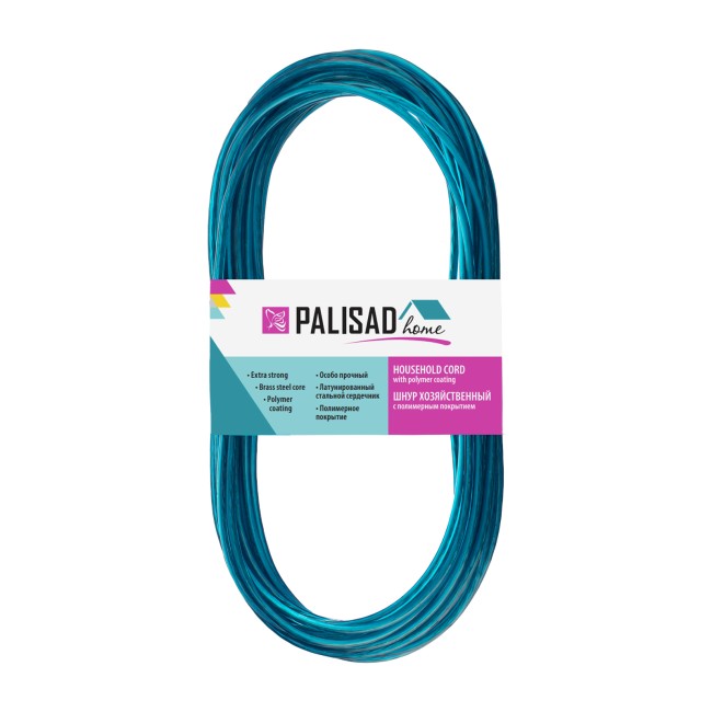 Шнур хозяйственный с полимерным покрытием, 3 мм, L 10 м, Home Palisad Шнур хозяйственный с полимерным покрытием, 3 мм, L 10 м, Home Palisad