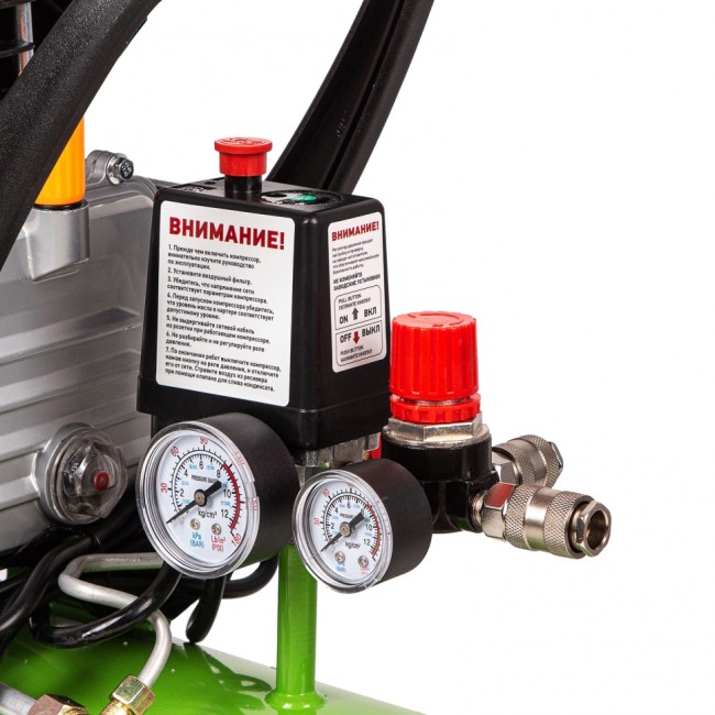 Компрессор воздушный КК-1100/22, 1, 1 кВт, 135 л/мин, 22 л, прямой привод, масляный Сибртех