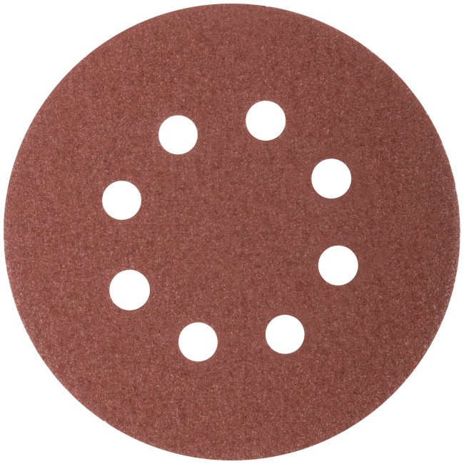 Круги абразивные шлифовальные перфорированные на ворсовой основе под "липучку" (Р60, 125 мм, 5шт.),  CUTOP Profi