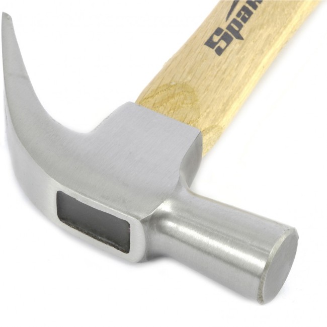 Молоток-гвоздодер, 450 г, боек 27 мм, деревянная рукоятка Sparta Молоток-гвоздодер, 450 г, боек 27 мм, деревянная рукоятка Sparta