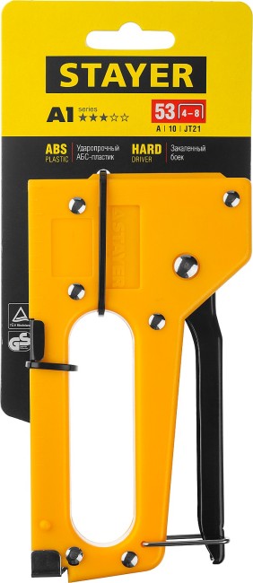 STAYER A-53, тип 53 (A/10/JT21) 23GA (4 - 8 мм), пластиковый степлер (3140)